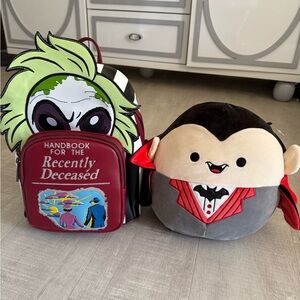 Loungefly Beetlejuice virtual Con Cosplay Mini Backpack Limited Edition Set